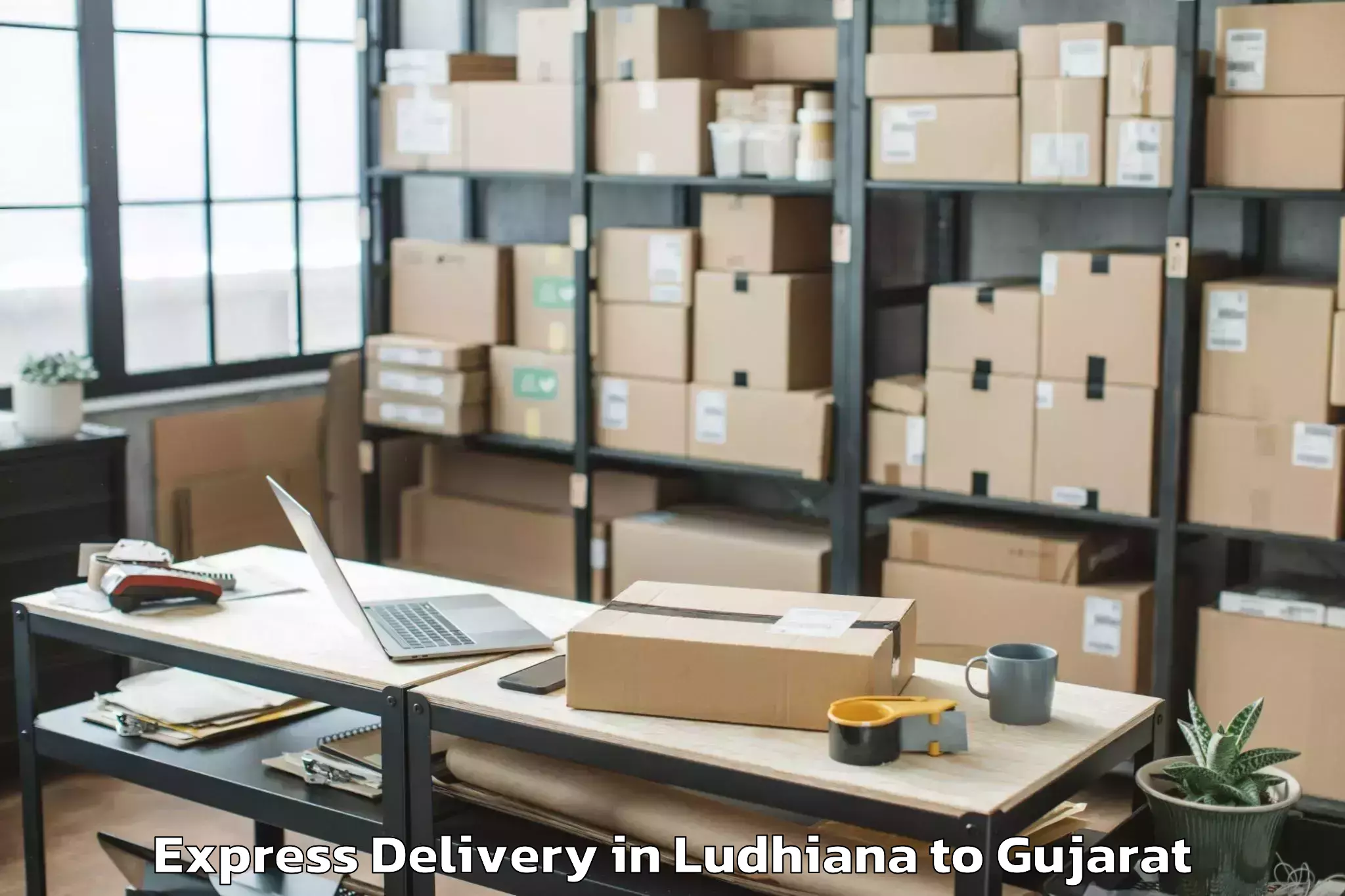 Leading Ludhiana to Navrangpura Express Delivery Provider